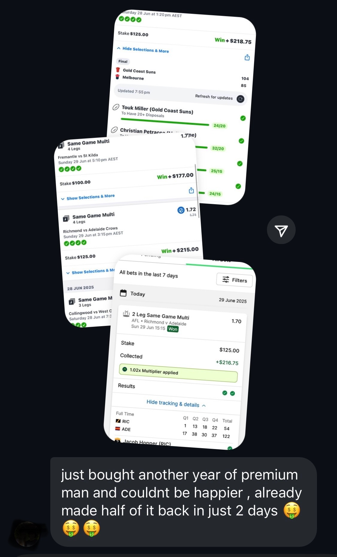 Premium Member testimonial